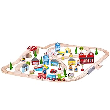 traditional wooden train set