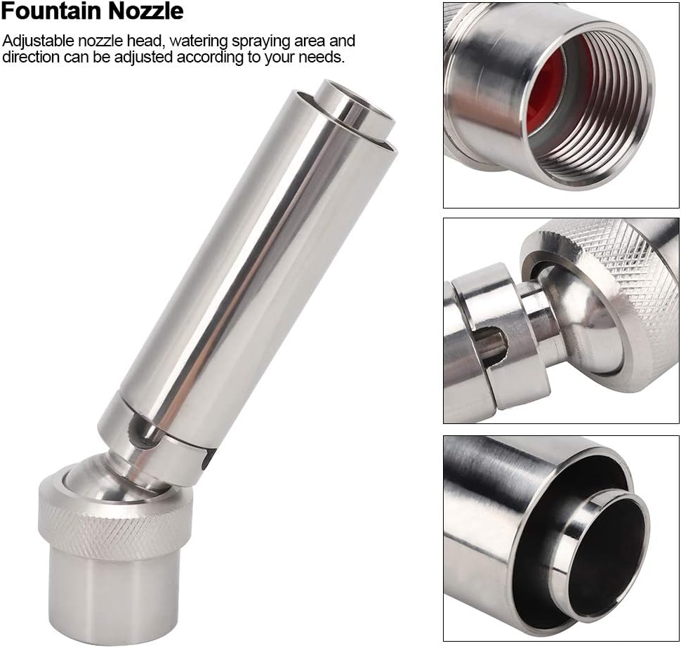 Fountain Nozzle,1" DN25 Stainless Steel Pond Nozzle Fountain Nozzle for Water Spray Sprinkler for Outdoor Garden - Image 3