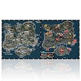 Beyme Extended PUBG Gaming Mouse Pad Large Computer Desk Pad Anti-slip Rubber Base Stitched Edges (80X40 Chicken Map)