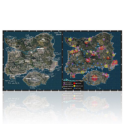 Beyme Extended PUBG Gaming Mouse Pad Large Computer Desk Pad Anti-slip Rubber Base Stitched Edges (80X40 Chicken Map)