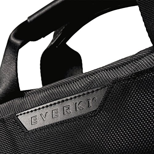 EVERKI Lunar Large Laptop Briefcase - Water-Repellent Durable Ballistic Nylon & Leather Accent Briefcase Bag, Professional Work/Gaming Laptop Bag for 18.4" Lap top, 19L Capacity (EKB417BK18) Black - Thumbnail 7