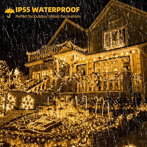 Tcamp Outdoor Christmas Lights Warm White, 262FT 800 LED Christmas Tree