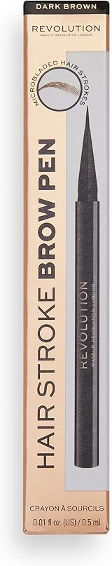 Revolution Beauty London Hair Stroke Brow Pen Dark Brown 0.5ml Microblading view 4