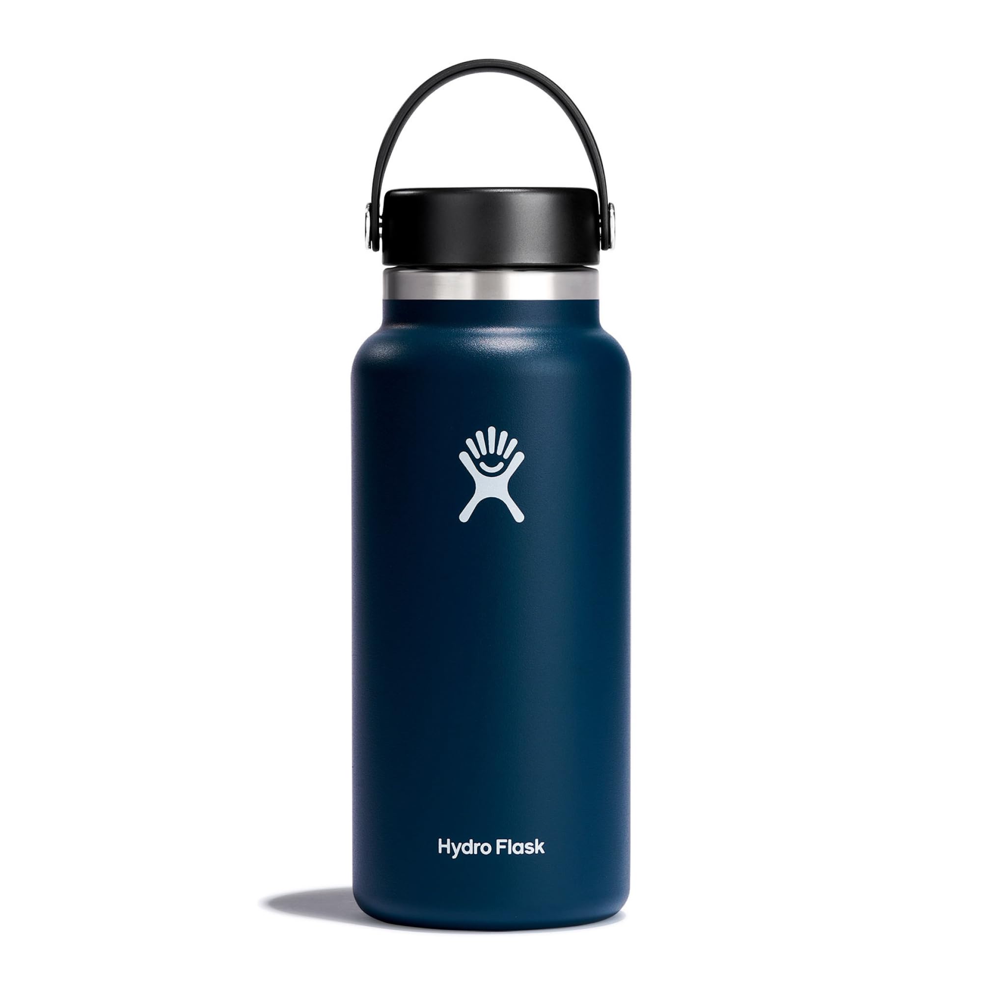 Hydro Flask - Water Bottle 946 ml (32 oz) - Vacuum Insulated Stainless Steel Water Bottle with Leak Proof Flex Cap and Powder Coat - Wide Mouth - Indigo