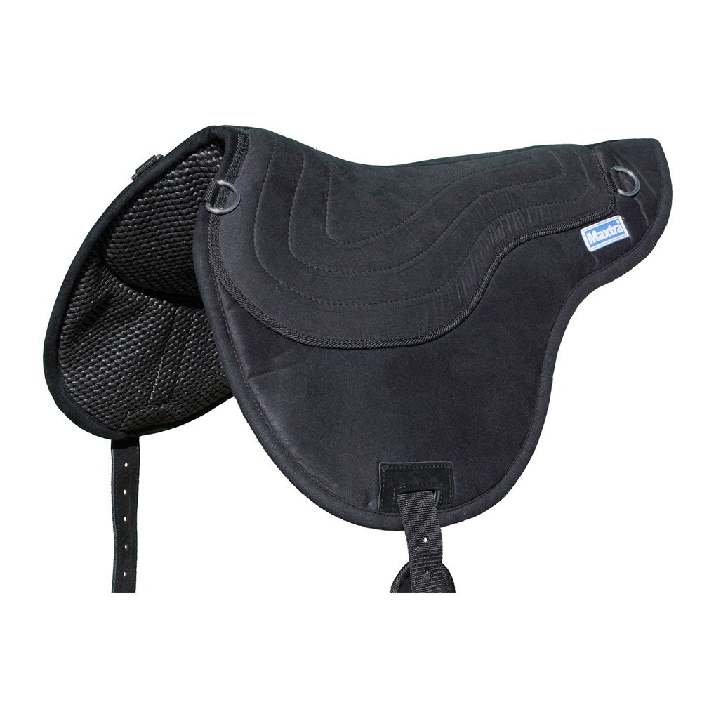Intrepid InternationalMaxtra Bareback Saddle Pad - Non-Slip Horse Saddle with Breathable Bottom, Adjustable Girth for Bareback Riding, Shock Absorbing Bareback Pad for Horses, 25'' Girth, Black