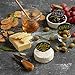 VersaChalk Black Slate Cheese Markers, Set of 4, Round - Small Rustic Farmhouse Decor Chalkboard Signs for Charcuterie Cheese Board Serving Tray Accessories