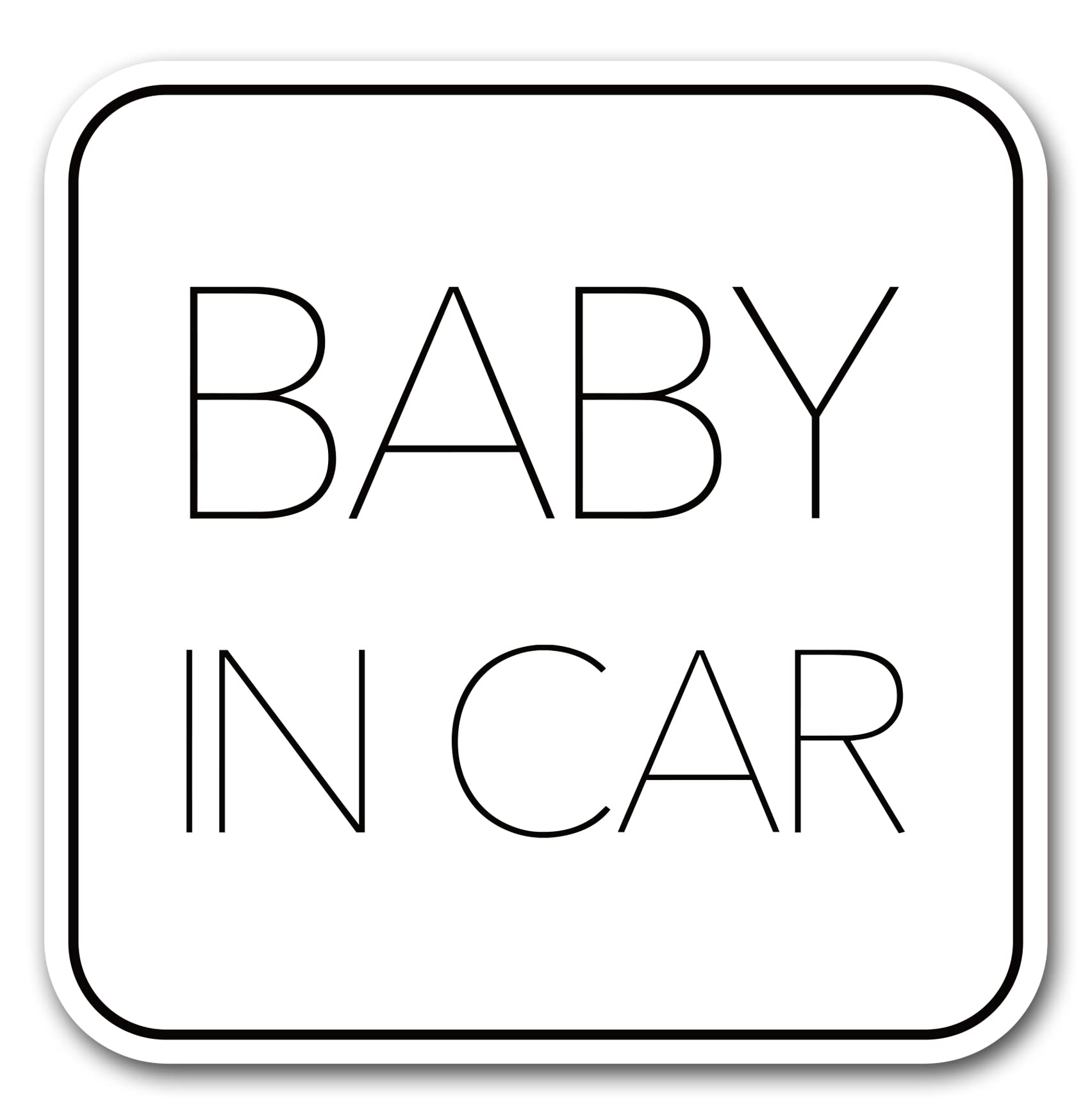 Babystity ベビーインカー マグネット ステッカー ホワイトの商品画像