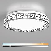 Lightania 20 Inch Flush Mount Ceiling Light, Modern Brushed Nickel LED Ceiling Light Fixture, 42W 4000LM 2700-6500K Adjustabl