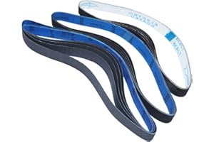 DONANIM 1x30 Sanding Belts for Knife Sharpening Kit, Silicon Carbide Belt Sander Belts 600 800 and 1000 Assorted Fine Grits,15-Pack