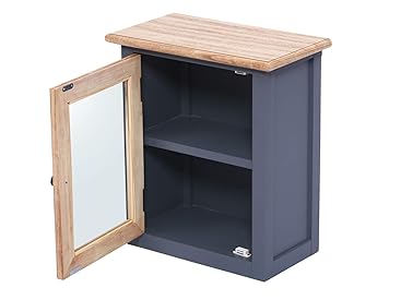 Woodkings® Badmöbel Set Kansas Holz Badset mit Hochschrank Badspiegel