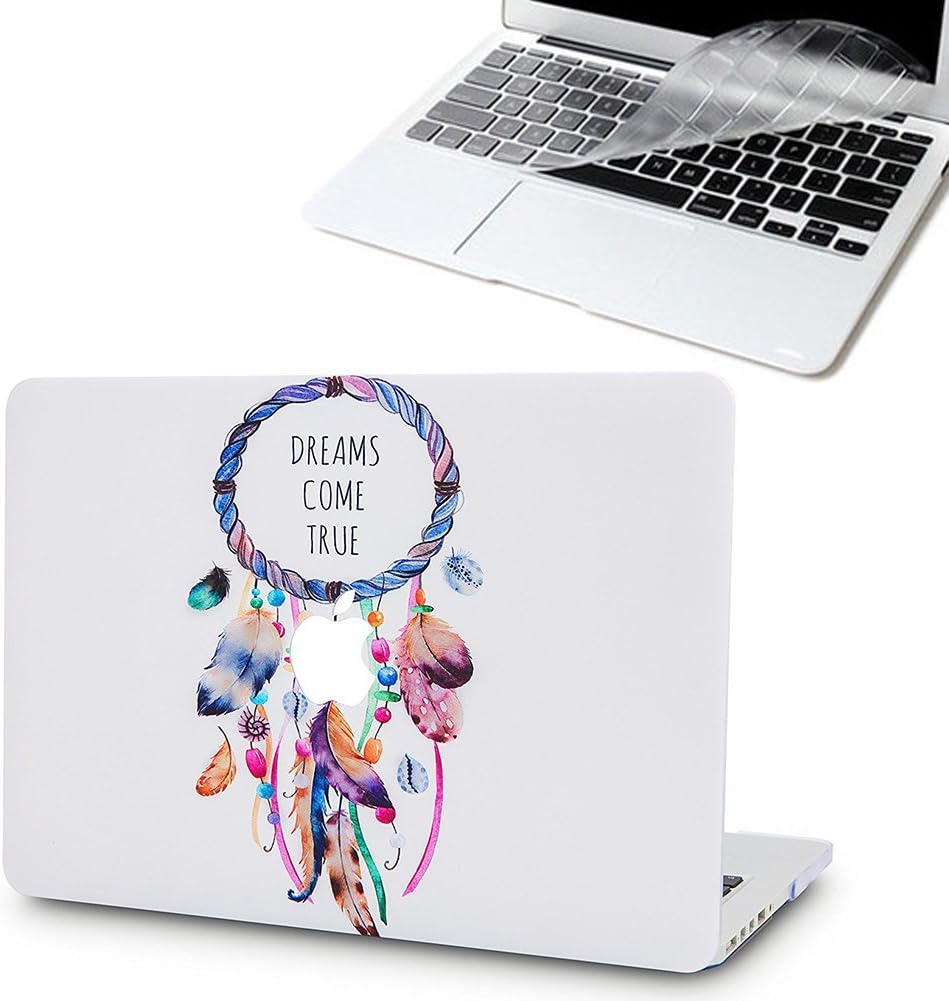Macbook Air 11 Inch Case, [Dream Catcher Design] Soundmae Frosted Plastic Hard Shell Skin Smooth Touch Case & Keyboard Cover for MacBook Air 11.6 Model A1370&A1465, Ture