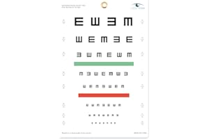 UCanSee E Eye Chart Visual Acuity Chart for Eye Exams 10 Feet (9x14 Inches)