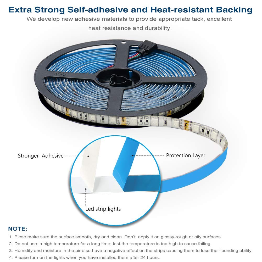 DAYBETTER Led Strip Light Waterproof 600leds 32.8ft 10m Waterproof