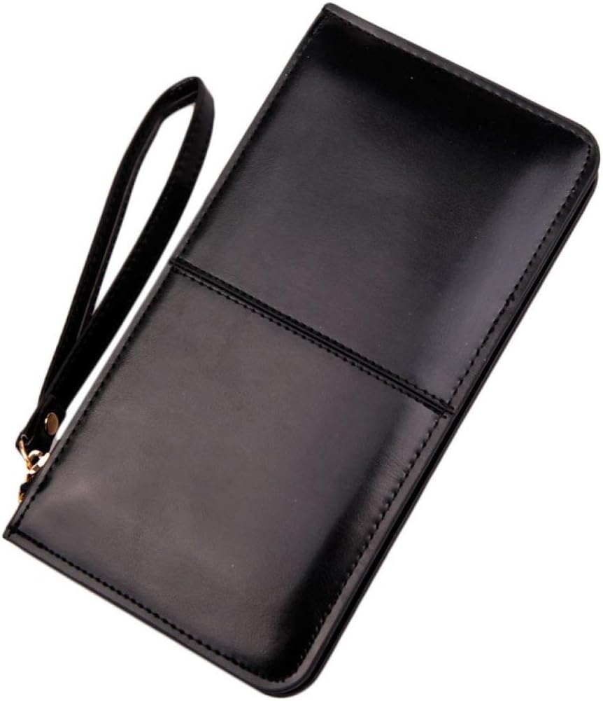 Winhurn Women Classic Design PU Leather Wallet Long Stitching Purse Card Holder