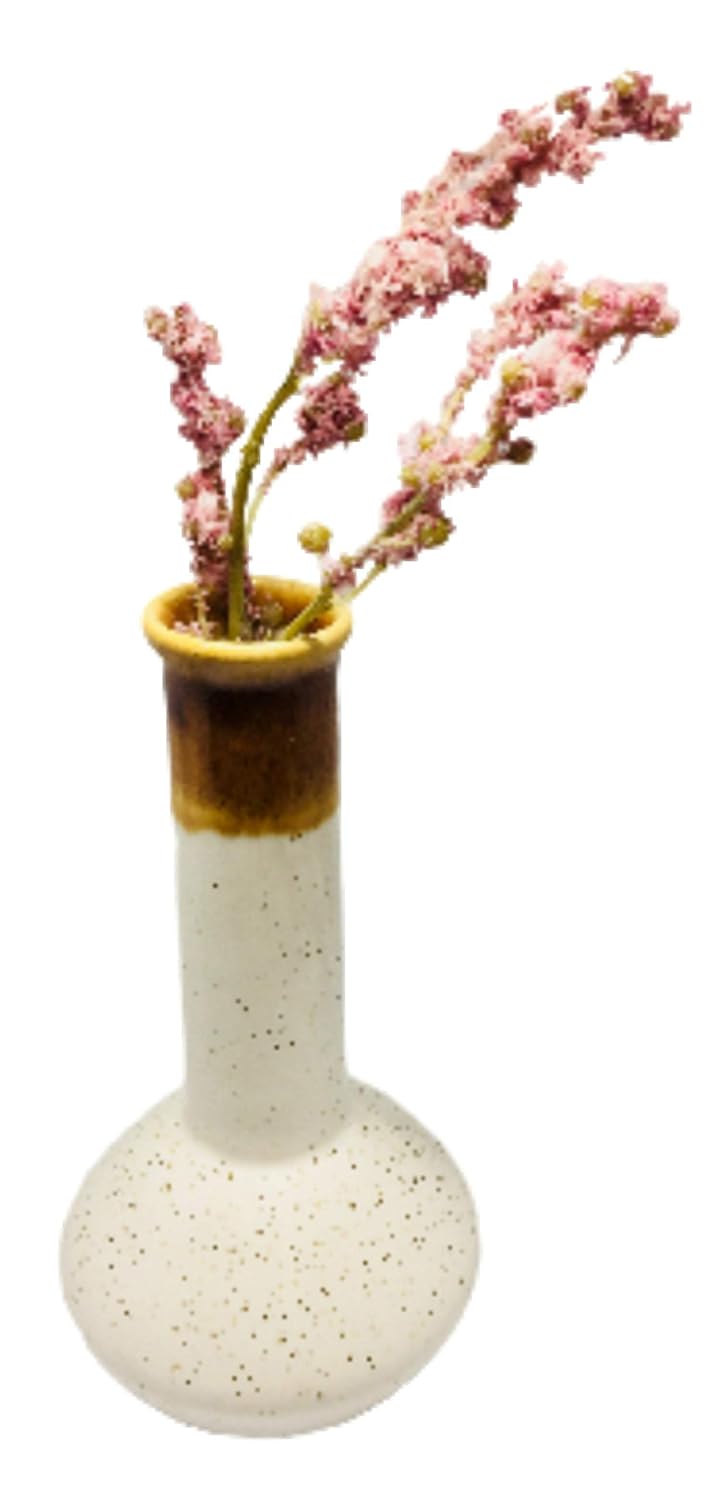 Buy Frenzy Decor Ceramic Flower Vase Only Vase Mustered Colour