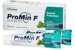 PAC-DENT ProMin F Reduces Tooth Sensitivity by Desensitizing Using Sodium Fluoride Tube Kit, 25g/Tube, 2 Tubes/Box,