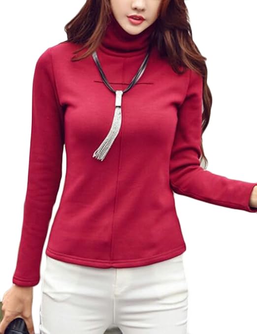 outfit blusa cuello alto mujer