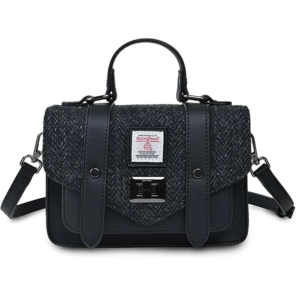 Amazon.com: Snow Paw Harris Tweed Mini Satchel, Islander Tartan