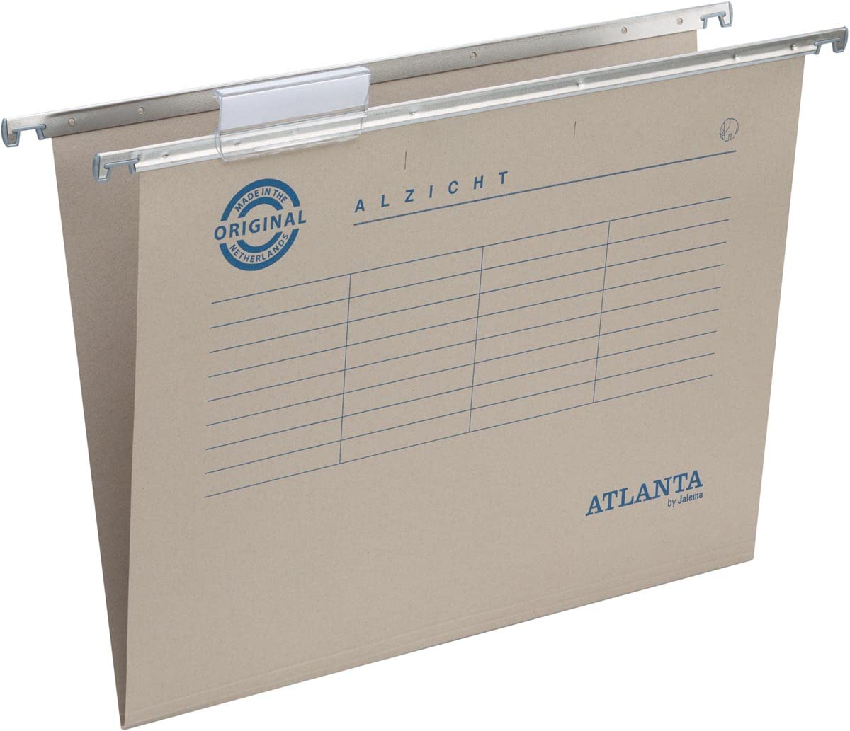 Jalema 2662015000 Alzicht Folio, V Base, 65 mm Tabs, Grey, Pack of 25