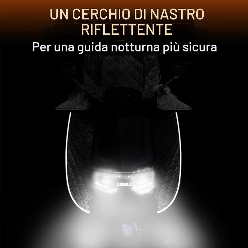Coprigambe per Scooter Parasole Estivo - Coperta per Scooter Impermeabile con Strisce Riflettenti Universale per Veicoli a Due Ruote a Pedale Argento
