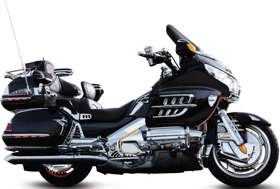 Kuryakyn 7395 Motorcycle Lighting Accent Accessory: Rear Wheel LED Ring of Fire Kit with Red Lights for 2001-17 Honda Gold Wing GL1800 & F6B Motorcycles, Chrome: Automotive