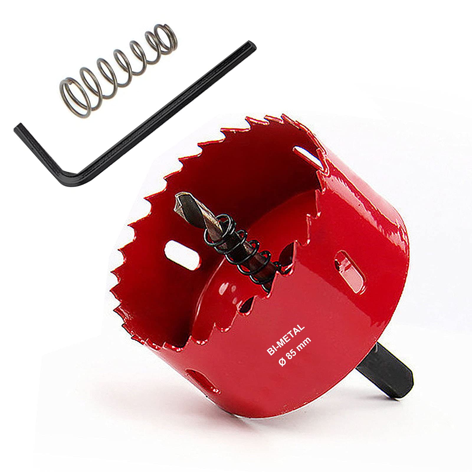 SagaSave 85mm HSS Bi-Metal Hole Saw with Corn Hole Drilling Cutter, Hole Cutter for Stainless Steel,Metal,Wood,Plastic,Drywall,Fiberboard,3.35inch 1PCS