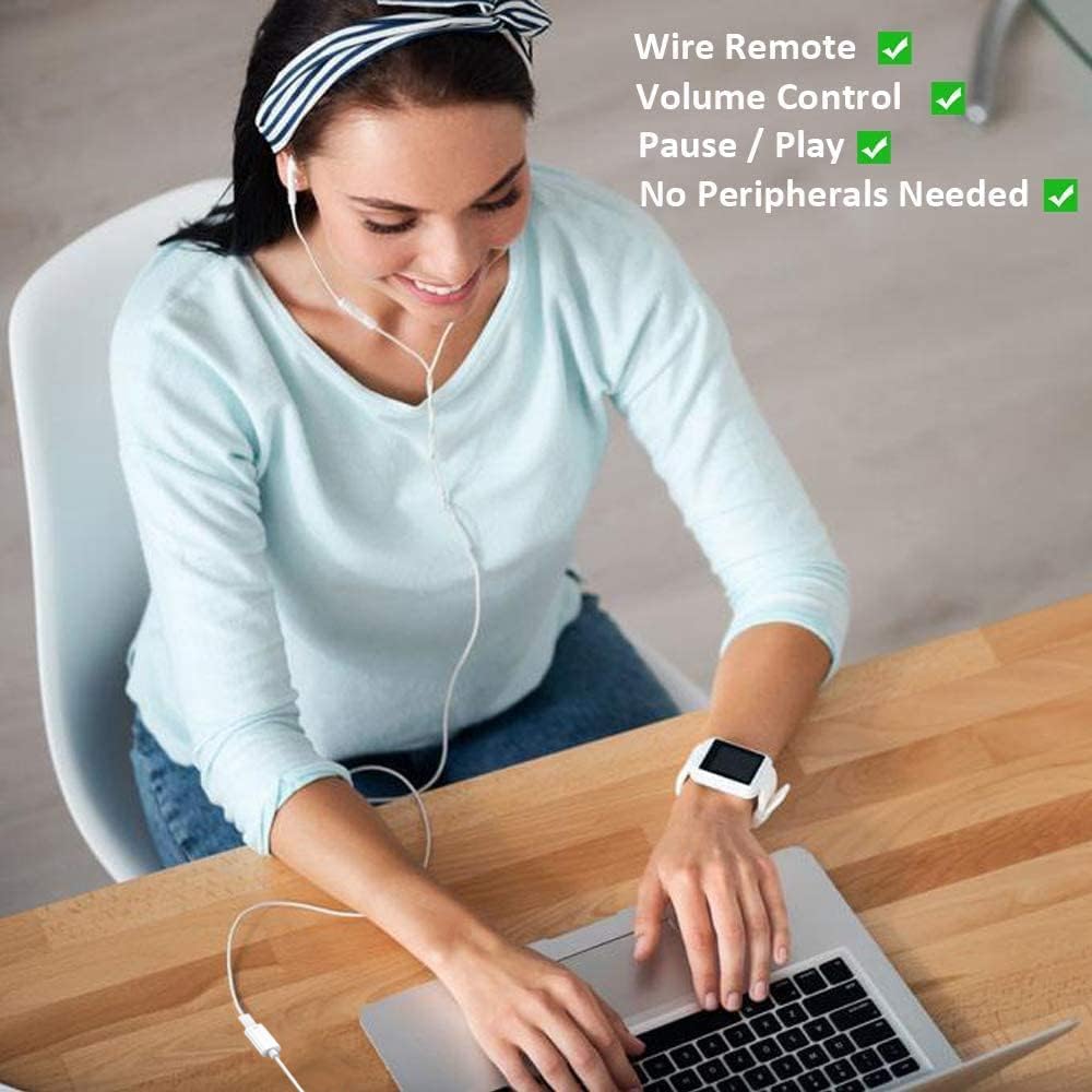 USB C to Lightning Headphone Audio Adapter for iPhone 16 15 Plus Pro Max with Charge Data,Type C Male to Female Lightning Earphone Converter Dongle for iPad Pro Air Mini MacBook
