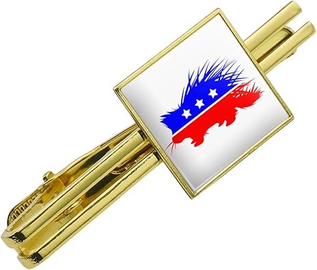 Libertarian Porcupine Freedom For All Vote Gold Logo White