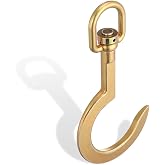 Duraaamo Swivel Anchor Hook for HVAC Roof Work 750 Lb, 6.5 Inch, Gold | Heavy Duty for Commercial Roof Work, Fits Snap Block and Tackle, Secure Rigging Lifting Rope Attachment for HVAC Technicians