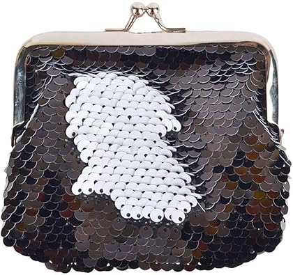 black sequin purse