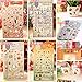 DzdzCrafts 4 Packs DIY Cartoon Rabbit Panda Owl Perfume Cookies Flower Paper Decorative Diary Album Calendar Adhesive Sticker Scrapbooking Craft (200 Stickers)