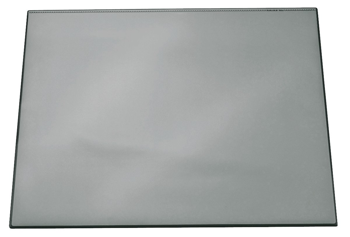 Durable Desk Mat with Transparent Overlay in Grey | 65 x 52 cm | Pack of 1 | ComforTable To Use | Ideal for Keeping Small Notes and Reminders Close to Hand