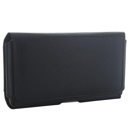 Quertasche Gürtel Handyhülle mit Stahlclip - Größe 5XL - Handytasche 1.2 passend für Huawei Honor V8 X5 X6 - LG G6 - Microsof