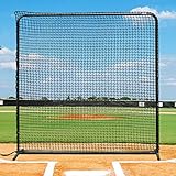 Fortress Baseball Protective Screen - 7ft x 7ft Premium Quality Baseball and Softball Protector Net Screen