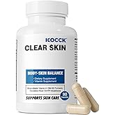 KOCCK Hormonal Acne Treatment, Clear Skin Supplement, 5-HTP, Nature DIM Supplement, Skin Care Vitamins, Hormone Balance, Daily Using 2 Capsules, 90 Capsules. (Milk)