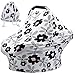 Arnzion Baby Hooded Towels for Girls Floral Babies Car Seat Protector Infant Bating Towels for Girls (Black)