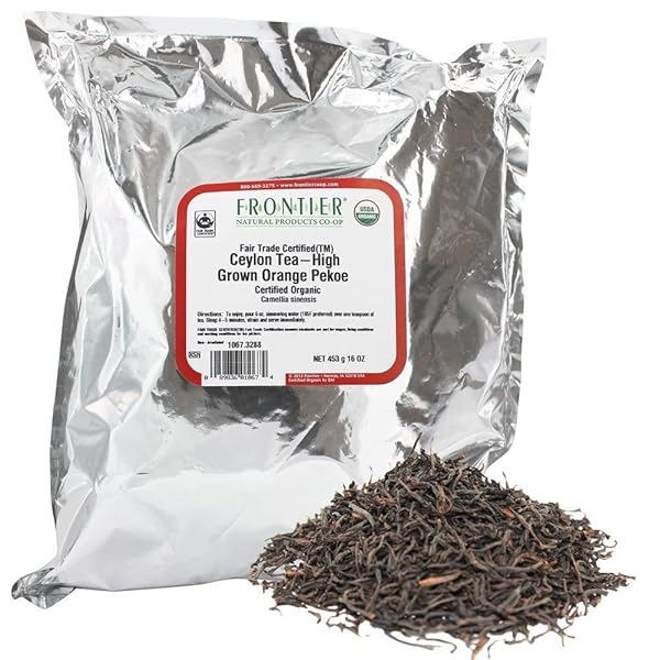 FRONTIER CO-OP ORGANIC CEYLON BLACK TEA, 1-POUND BULK, HIGH-GROWN ORANGE PEKOE, MEDIUM-STRONG TEA BODY, KOSHER, FAIR TRADE