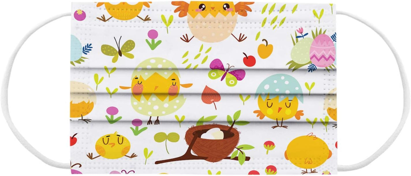 BUPMUM Cute Kids Disposable Face Masks, 3 Ply Protective Childrens Face Mask, 5 Patterns, 50Pcs/Box (Style 3) : Sports & Outdoors