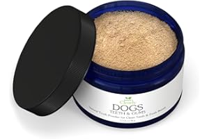 Isabella's Clearly Teeth & Gums, Natural Toothpaste for Dogs for Bad Breath, Tartar, Teeth Whitening | Leave On Tooth Powder, Tasty Cinnamon Flavor with Coconut and Kelp | Vegan, Made in USA