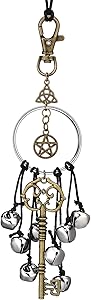 Witch Bells for Door Witchcraft Bells Supplies Wiccan Decor Altar Bell Antique Magic Keys Witchy Wicca Home Protection Decor Kitchen Witch Decor (1 Piece)