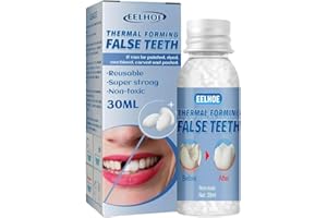 GENERIC Dental restoration kit, temporary tooth replacement kit, mouldable dentures for instant and confident smiles, with tools, denture fillers, suitable for Halloween horror themed party makeup