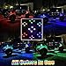 Wiipro RGB Rock Lights with 8 pods LED Neon Lighting Bar APP Bluetooth Controller for Car Jeep Off Road Trucks ATV SUV Vehicle Boat Interior Timing & Flashing & Music Mode