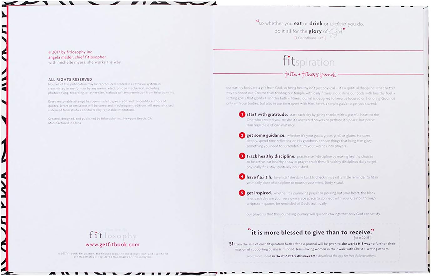 Fitlosophy Fitspiration Faith Journal: 16-Week Guided Fitness, Prayer, and Gratitude Journal : Sports & Outdoors