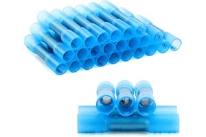 200 Pcs Heat Shrink Butt Connectors, AWG(16-14) Waterproof Insulated Electrical Wire Connectors, Crimp Connectors Butt Splice