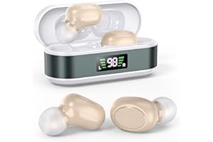 K&FCOPTEE Hearing Aids for Seniors Rechargeable with Noise Cancelling, Invisible Sound amplifier, in Ear Hearing aids for adults For Hearing Loss, Digital Hearing Amplifier Assist Devices with Charging Box