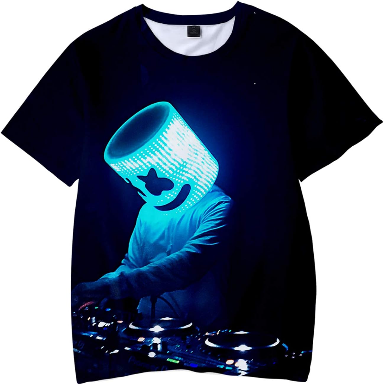 Camiseta para Niños 3D Impresión Gráfica Marshmello DJ Cool Hip Hop Manga Corta(M): Amazon.es: Ropa y accesorios