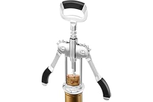 Wine Opener, Premium Zinc Alloy Wing Corkscrew Wine Bottle Opener with Multifunctional Bottles Opener
