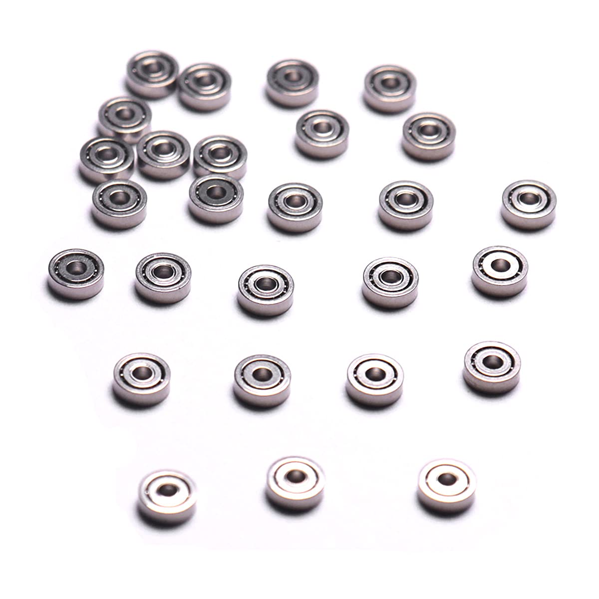 Atoplee 100pcs Miniature 681ZZ 1x3x1mm Metal Shield Ball Bearings Wheel Roller Toy Model