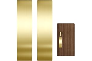Sanbege 2 Pcs Door Scratch Protection Plate 3" x 12", Stainless Steel Push Plate, Self Adhesive Kickplate for Interior, Exter