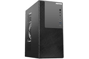 AQVIN Computer Tower Desktop PC - Intel Core i7 Processor Up to 4.6 GHz 32GB DDR4 RAM 512GB NVMe SSD Keyboard Mouse, WiFi Blu